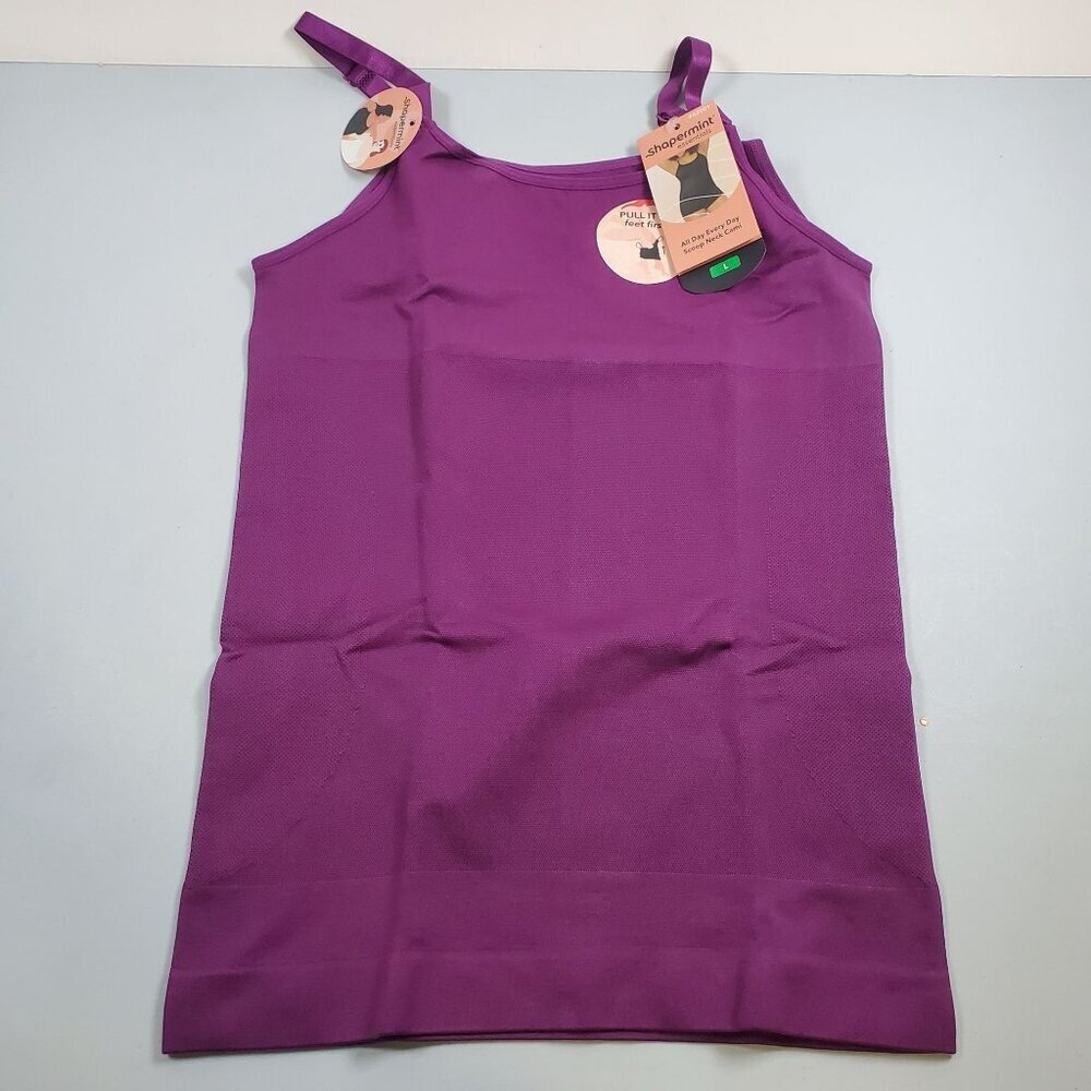 Shapermint All Day Everyday Scoop Neck Cami Women Size Large NWT PURPLE